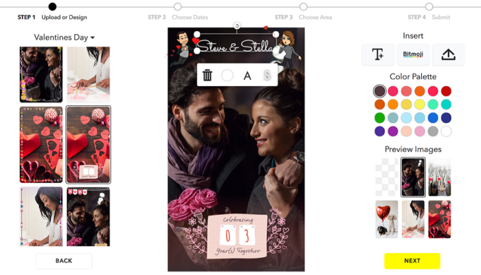 Myfacemood - Filtri romantici di Snapchat