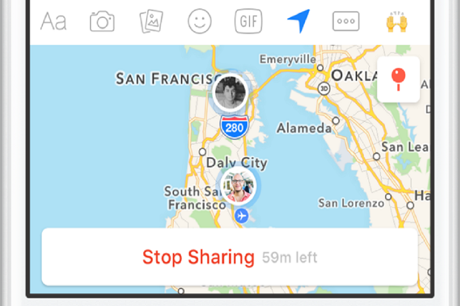Myfacemood - Messenger si può condividere in privato la propria posizione. Ma solo per un'ora!