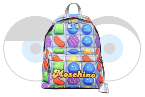 Myfacemood - Il nuovo zaino. Non poteva mancare la Collezione di Moda di Candy Crush, griffata Moschino!