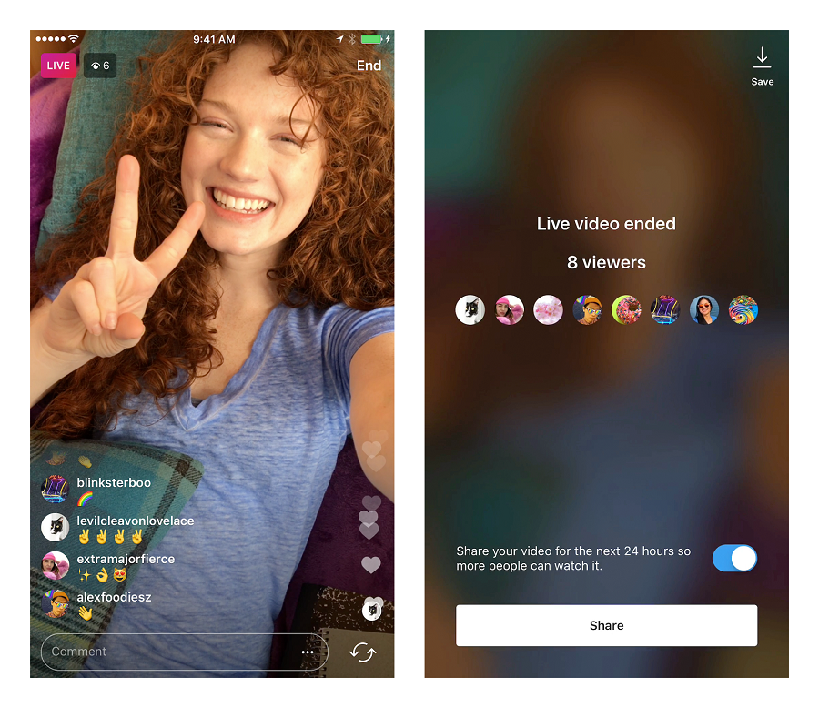 Myfacemood - Instagram aggiunge i Replay di 24 ore sui Video dal Vivo nelle Stories