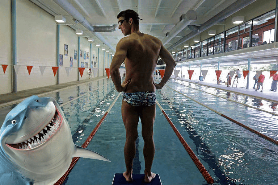 Myfacemood - Michael Phelps lancia la sfida al Grande Squalo Bianco!